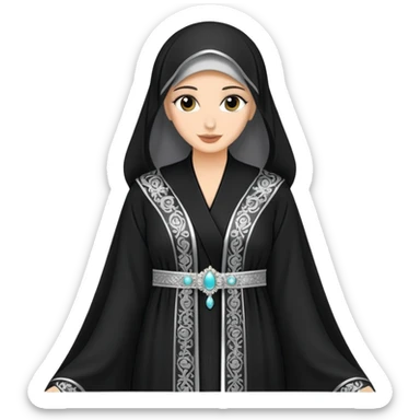 Abaya with nose-peice  sticker