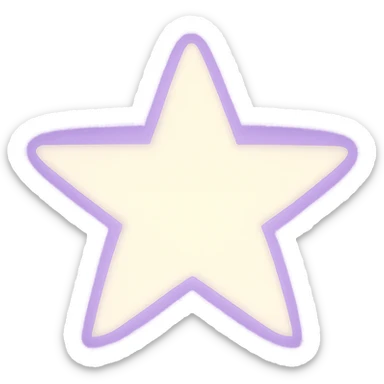 star with a soft glow, purple, no background sticker