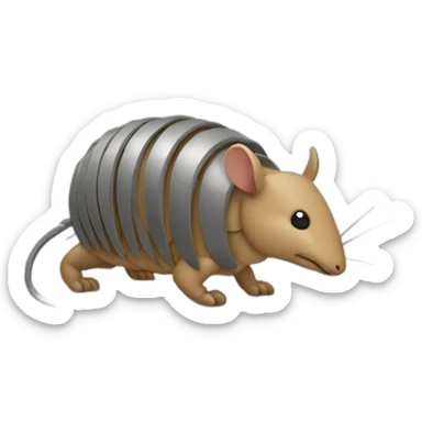  armadillo with wires sticker