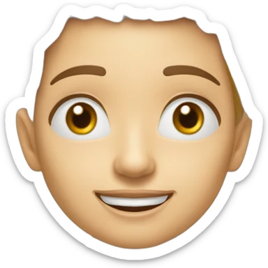 Una sarten con patatas fritas  riendose sticker