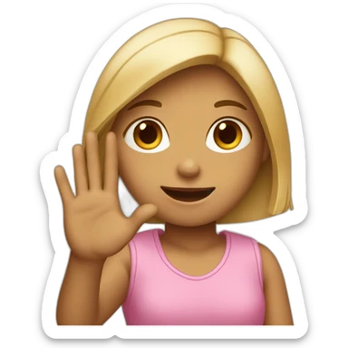 A girl with a raised hand  sticker