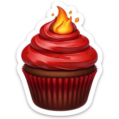 Lava cupcake sticker