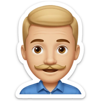 mustache Young boy,Big mustache.
negative: Dont use same face style. sticker