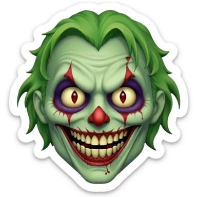 zombie joker face sticker
