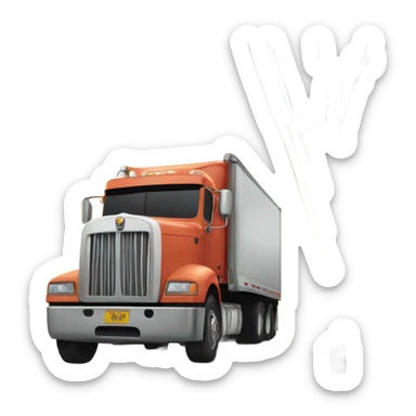 truck crashing into a pole sticker