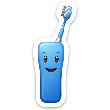 blue Toothbrush sticker