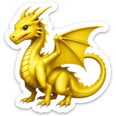 Anime Dragon Android Yellow They/Them sticker