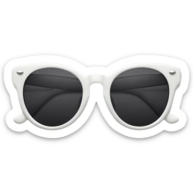 white catseye sunglasses with dark lenses sticker