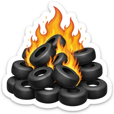 Lastik yakma sticker