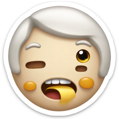 ingesty, the emoji mascot for your digestive system sticker