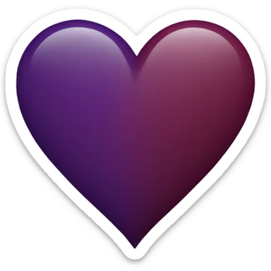Maroon/purple heart sticker