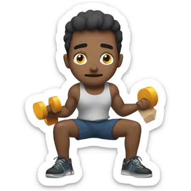  Man  crying with dumbells  sticker