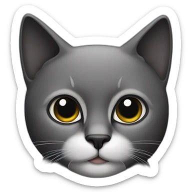 Esqueleto-gato-negro sticker