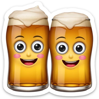 cervezas con ojos y bocas bebiendo alcohol con amigas cervezas sticker