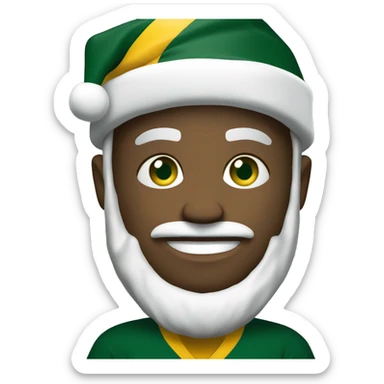 Green Bay packers with Santa sticker