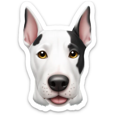 black and white bull terrier sticker