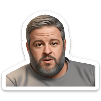 realistic solo male portrait sticker