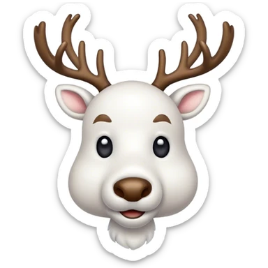 white-reindeer sticker