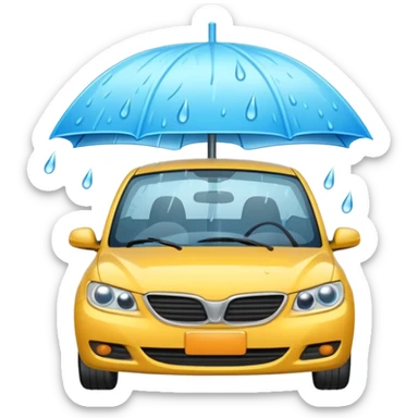 windshield wipers on car swiping rain sticker