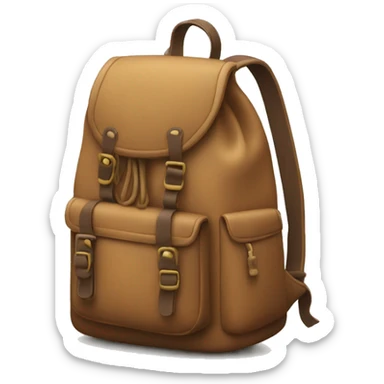 Backpack with a cord hanging out sticker