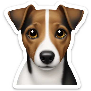 All Black Only Jack Russell Terrier no brown no white  sticker