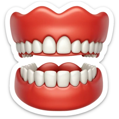 upper and lower teeth only, no gums or mouth sticker
