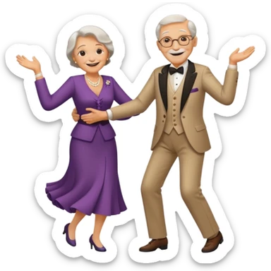 old people Waltz sticker