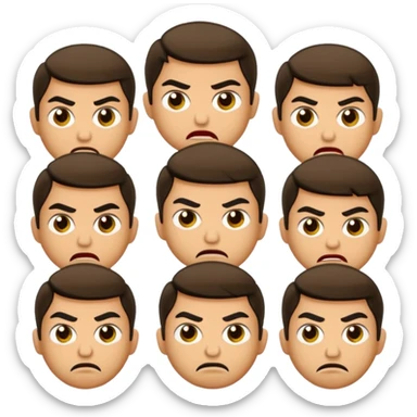 10 brothers in bible story with jealous angry faces sticker