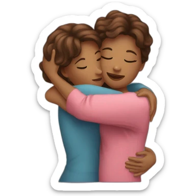 Twitter women have a Hug to réconfort them  sticker