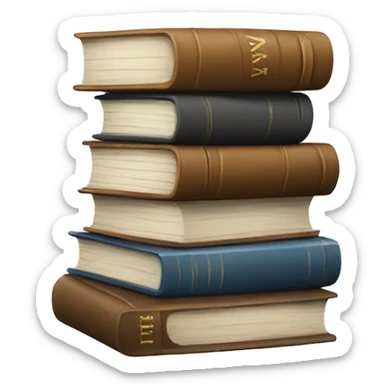 a white stack of books sticker