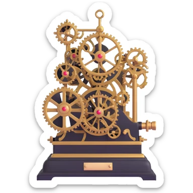 British Empire clockwork machine powered by translation magic sticker
