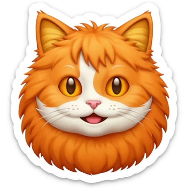 Emoji cat heat  sticker