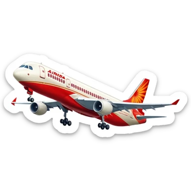 Air india taking off from airport sticker