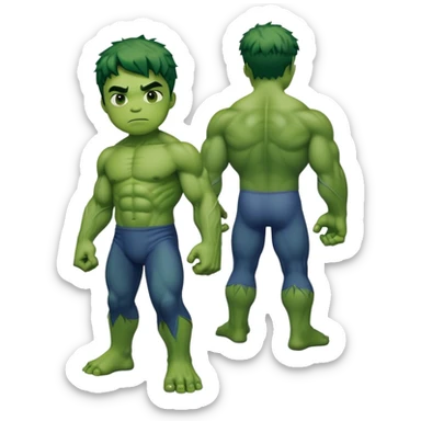Super hero hulk kid full body sticker
