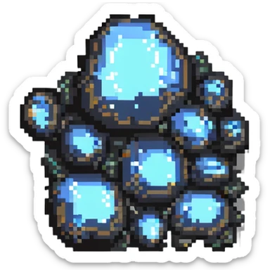 tin ore as a small icon with simple shading sticker