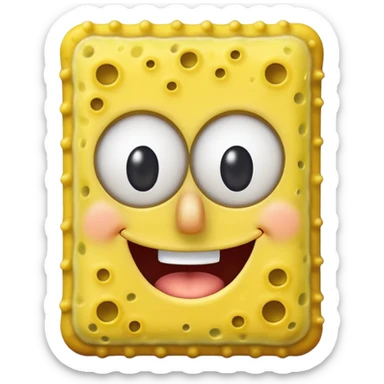 Rectangle spongebob  sticker