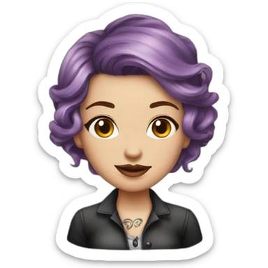 readhead girl tattooist sticker