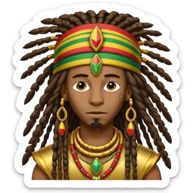 Rasta African warrior sticker