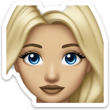 blonde kylie jenner with blue eyes sticker