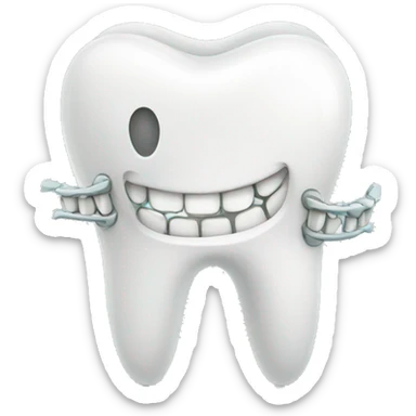 tooth braces sticker