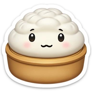one NORMAL steamed bun WITH NO FACE!!! just a NORMAL STEAMED BUN!!! sticker