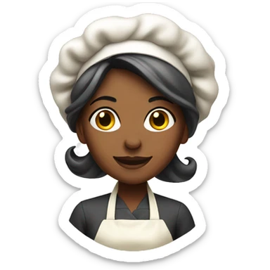 Housewife cooking sticker