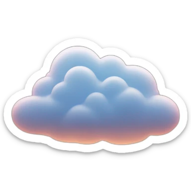 Luminous cloud landscape sticker