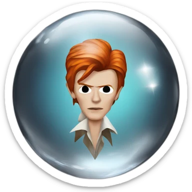 David bowie crystal ball sticker
