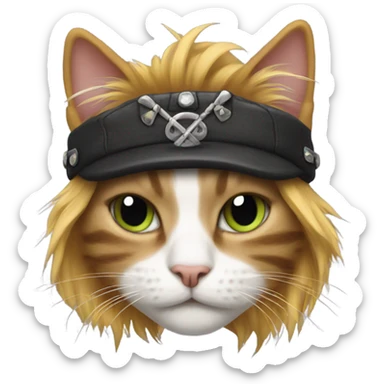 A punk rock cat  sticker