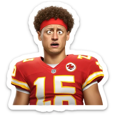 Patrick Mahomes crying to a referee  sticker