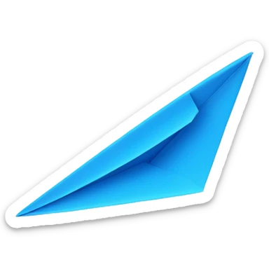 Paper plane blue sticker