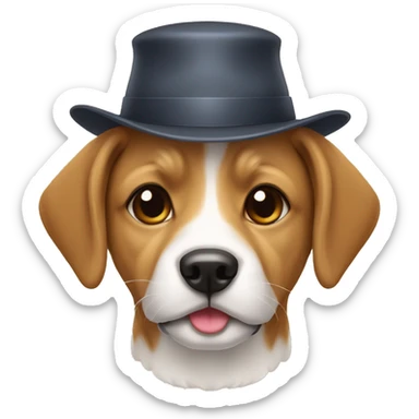 Chien avec un chapeau  sticker