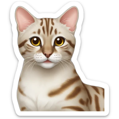 Snow mink Bengal cat sticker