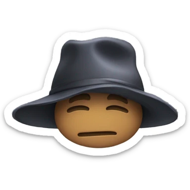 Hat down as respect sticker